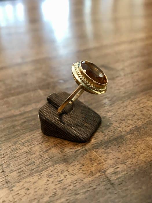Bague d'occasion or jaune et citrine